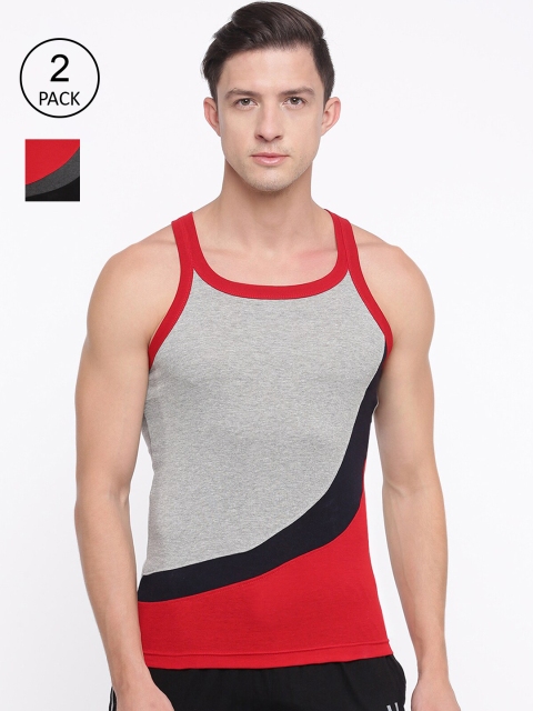 Genx Men Pack Of 2 Assorted Innerwear Vests
