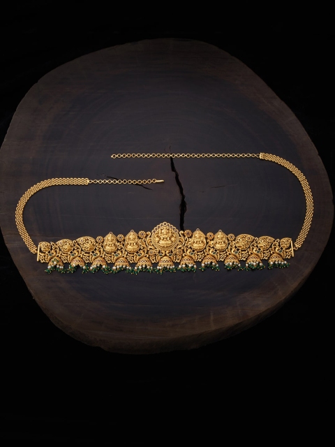 Kushal's Fashion Jewellery Women Gold-Plated Red Stone-Studded & Green Beaded Waist Chain
Kushal's Fashion Jewellery Women Gold-Plated Red Stone-Studded & Green Beaded Waist Chain