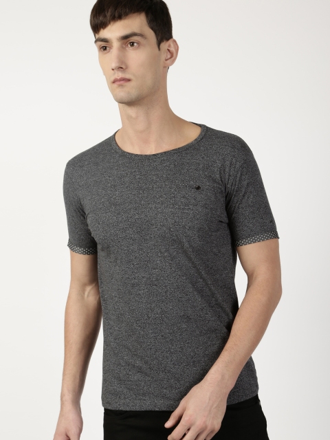 ether Men Charcoal Grey Round Neck T-shirt