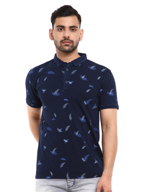 V-Mart Men Blue & White Conversational Print Cotton Denim Polo Collar Slim Fit T-shirt
V-Mart Men Blue & White Conversational Print Cotton Denim Polo Collar Slim Fit T-shirt