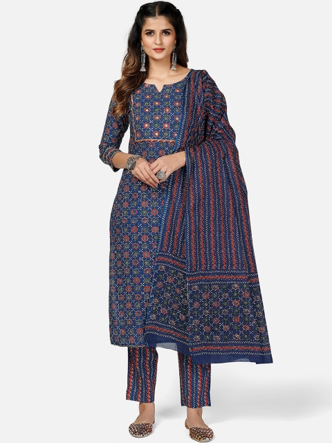 KALINI Women Blue Printed Gotta Patti Pure Cotton Kurta with Palazzos & With Dupatta
KALINI Women Blue Printed Gotta Patti Pure Cotton Kurta with Palazzos & With Dupatta