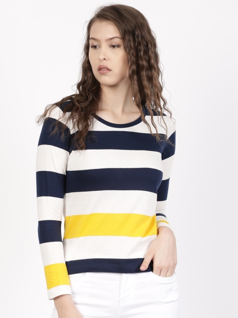 ether Women Navy White Lightweight Striped Long Sleeve Round Neck Pure Cotton T-shirt
ether Women Navy White Lightweight Striped Long Sleeve Round Neck Pure Cotton T-shirt