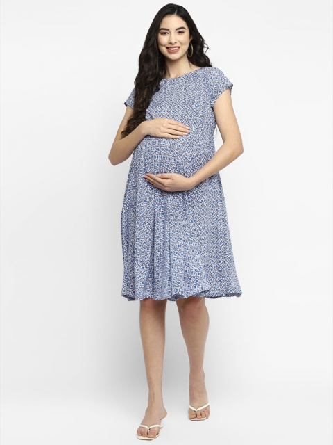 Momsoon Maternity Blue Floral Dress