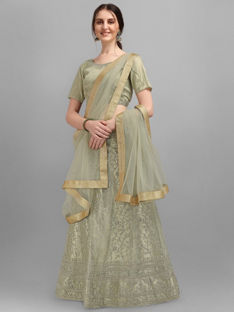 V SALES Green &Gold-Toned Embroidered Semi-Stitched Lehenga&Unstitched Blouse With Dupatta
V SALES Green &Gold-Toned Embroidered Semi-Stitched Lehenga&Unstitched Blouse With Dupatta
