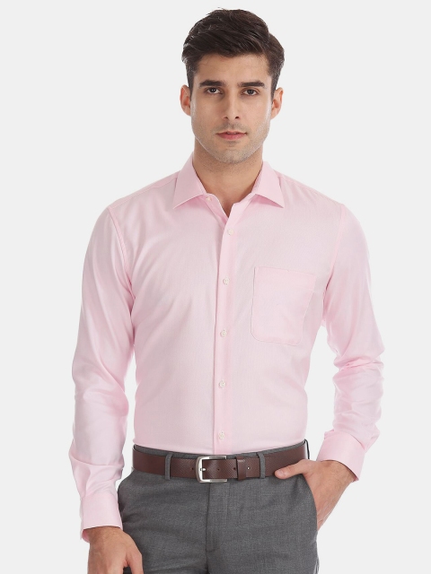 AD By Arvind Men Pink Formal Shirt