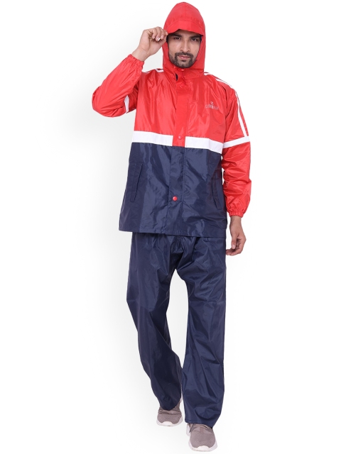 THE CLOWNFISH Men Blue White & Red Solid Waterproof Double Coating Reversible Rain Suit
THE CLOWNFISH Men Blue White & Red Solid Waterproof Double Coating Reversible Rain Suit