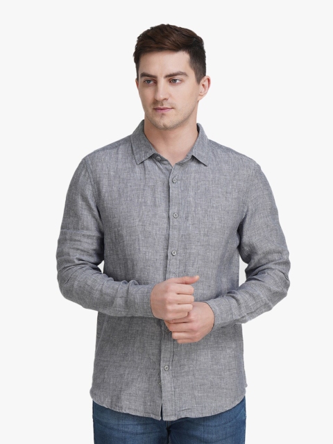 United Colors of Benetton Men Blue Slim Fit Cotton Casual Shirt