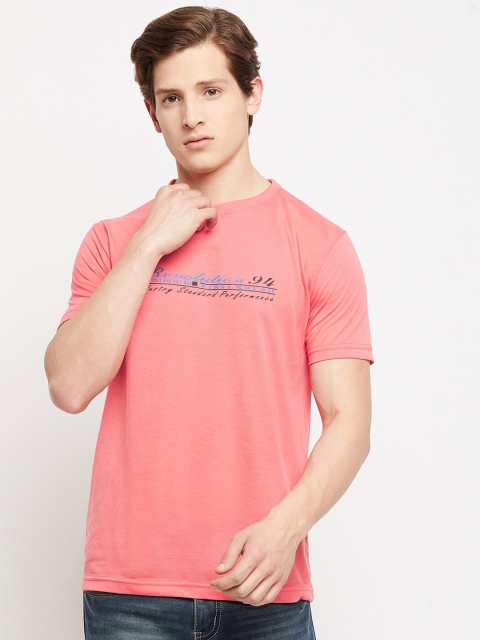 FirstKrush Men Red Typography T-shirt