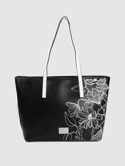 Van Heusen Black & White Floral Print Shoulder Bag 
Van Heusen Black & White Floral Print Shoulder Bag