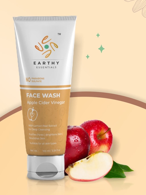 EARTHY ESSENTIALS Apple Cider Vinegar Face Wash with Lemon Peel Extract - 100 ml, White
EARTHY ESSENTIALS Apple Cider Vinegar Face Wash with Lemon Peel Extract - 100 ml, White