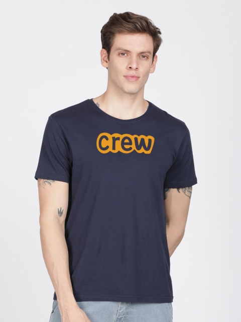 BLACK RADIO Men Navy Blue & Mustard Yellow Typography Printed Slim Fit Cotton T-shirt
BLACK RADIO Men Navy Blue & Mustard Yellow Typography Printed Slim Fit Cotton T-shirt