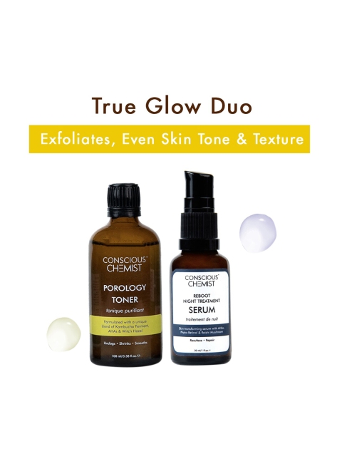 Conscious Chemist Set of Prology Face Toner 100 ml & Reboot Night Treatment Serum 30 ml, Brown
Conscious Chemist Set of Prology Face Toner 100 ml & Reboot Night Treatment Serum 30 ml, Brown