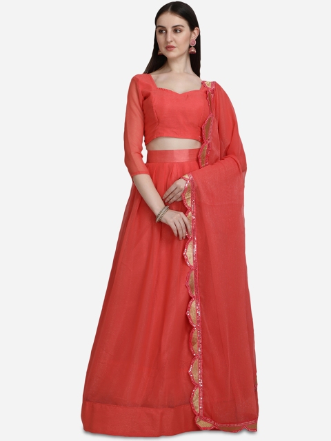 Pratham Blue Peach-Coloured & Gold-Toned Sequinned Semi-Stitched Lehenga & Unstitched Blouse With Dupatta
Pratham Blue Peach-Coloured & Gold-Toned Sequinned Semi-Stitched Lehenga & Unstitched Blouse With Dupatta