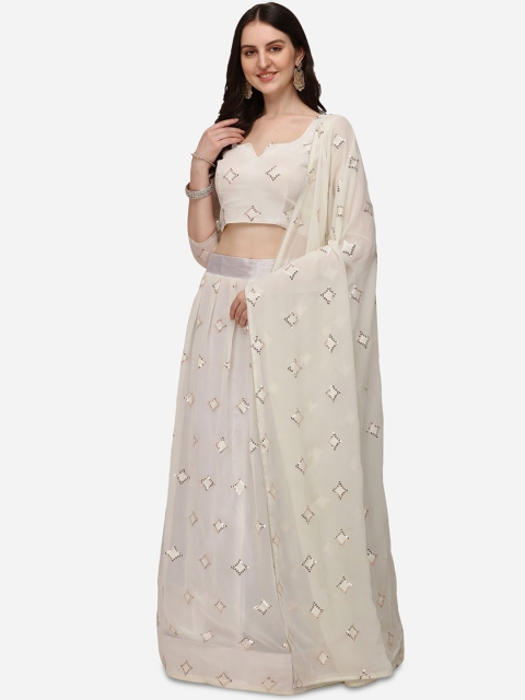 Pratham Blue White Embroidered Sequinned Semi-Stitched Lehenga & Unstitched Blouse With Dupatta
Pratham Blue White Embroidered Sequinned Semi-Stitched Lehenga & Unstitched Blouse With Dupatta