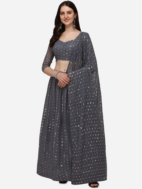 Pratham Blue Grey Embroidered Sequinned Semi-Stitched Lehenga & Unstitched Blouse With Dupatta
Pratham Blue Grey Embroidered Sequinned Semi-Stitched Lehenga & Unstitched Blouse With Dupatta