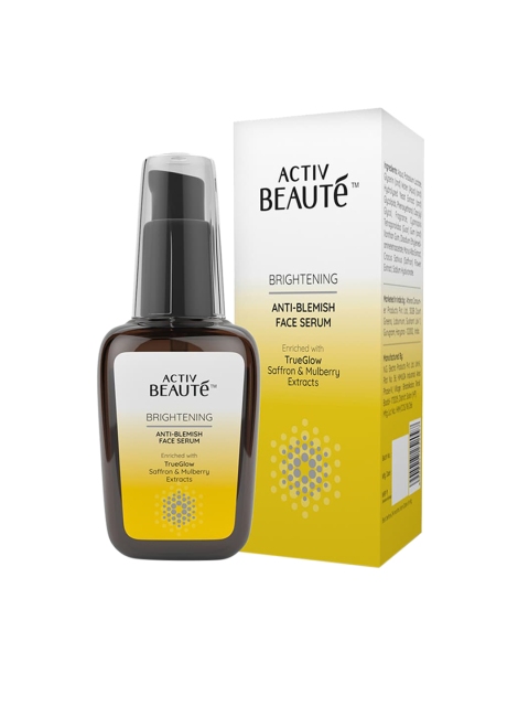 ACTIV BEAUTE Brightening Anti-Blemish Face Serum with Saffron & Mulberry - 25 ml, Yellow
ACTIV BEAUTE Brightening Anti-Blemish Face Serum with Saffron & Mulberry - 25 ml, Yellow