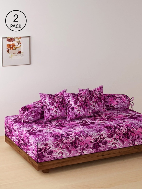 Dhrohar Pack of 2 Velvet Printed Diwan Sets with Bolster & Cushion Covers, Purple
Dhrohar Pack of 2 Velvet Printed Diwan Sets with Bolster & Cushion Covers, Purple