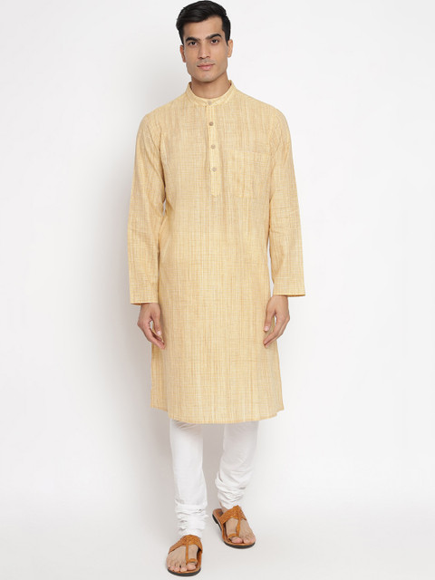 Fabindia Men Yellow Cotton Slub Kurta
Fabindia Men Yellow Cotton Slub Kurta
