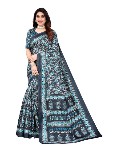 KALINI Blue Batik Print Art Silk Sare
KALINI Blue Batik Print Art Silk Sare