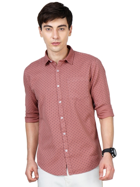 SORATIA Men Coral Slim Fit Printed Casual Shirt