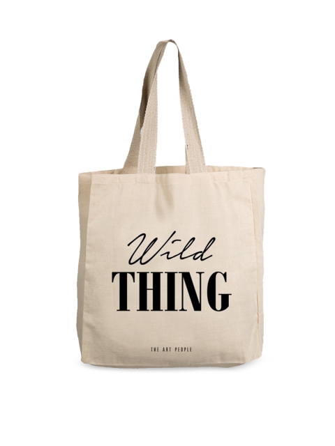 The Art People Off White Shopper Tote Bag