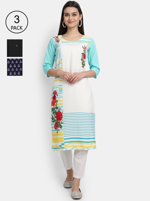 Ethnic basket Women Multicoloured Ethnic Motifs Printed Crepe Kurta, Multi