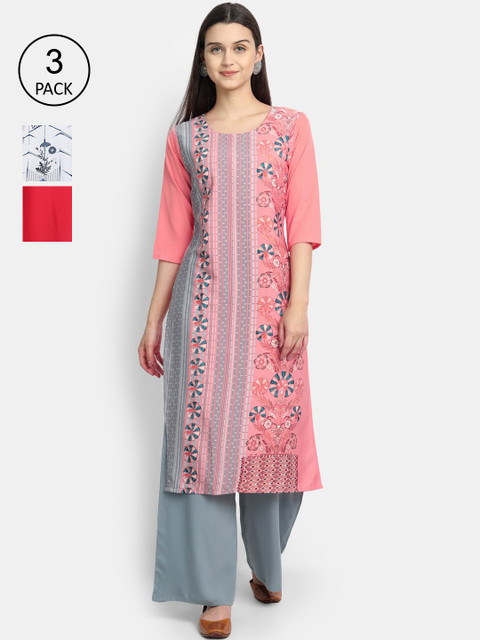 Ethnic basket Women Multicoloured Ethnic Motifs Printed Thread Work Crepe Kurta, Multi
Ethnic basket Women Multicoloured Ethnic Motifs Printed Thread Work Crepe Kurta, Multi