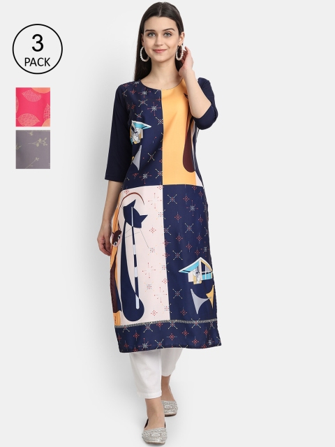 Ethnic basket Women Multicoloured Ethnic Motifs Printed Thread Work Crepe Kurta, Multi
Ethnic basket Women Multicoloured Ethnic Motifs Printed Thread Work Crepe Kurta, Multi