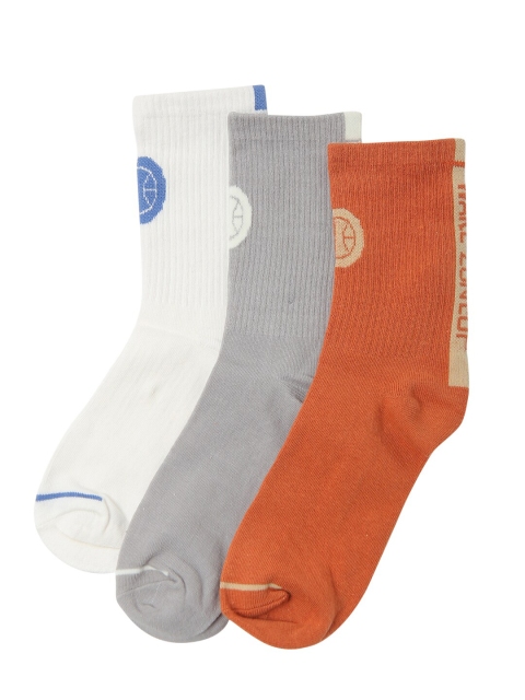 Bunnywave Pack Of 3 Assorted Cotton Above Ankle-Length Socks