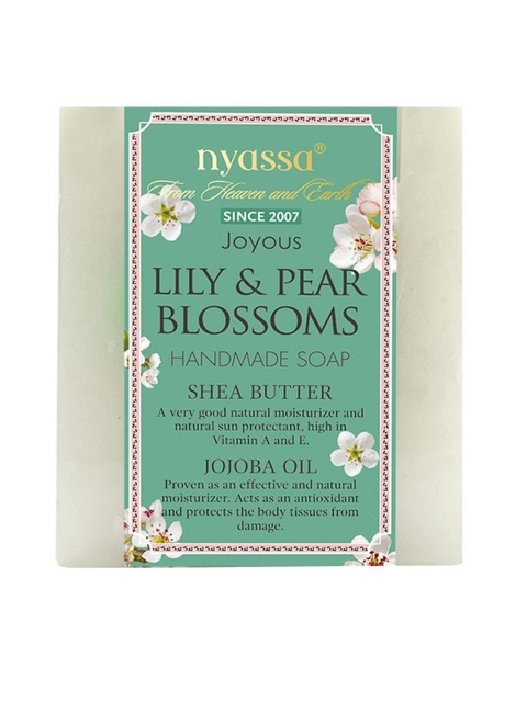 Nyassa Joyous Lily & Pear Blossom Soap for Soothing & Nourishing Skin - 150g, Off white
Nyassa Joyous Lily & Pear Blossom Soap for Soothing & Nourishing Skin - 150g, Off white