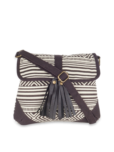 Kanvas Katha Multicoloured Striped Oversized Structured Sling Bag with Tasselled, Multi
Kanvas Katha Multicoloured Striped Oversized Structured Sling Bag with Tasselled, Multi