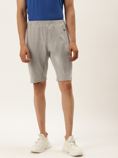 AM SWAN Men Grey Knee Length Shorts
