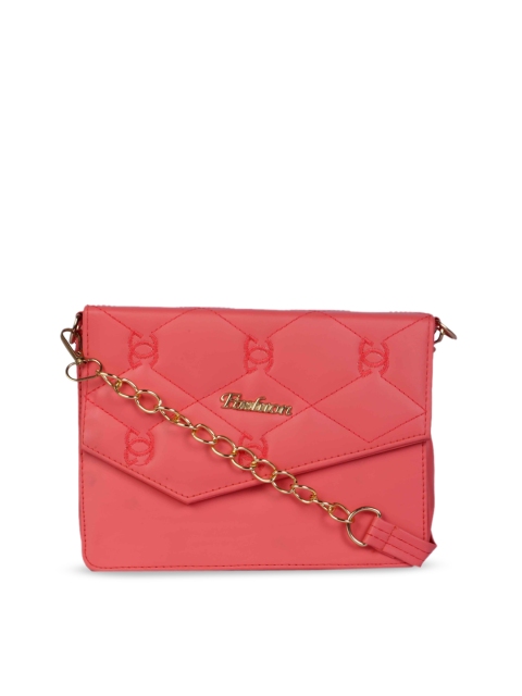 LELYS Pink PU Structured Sling Bag