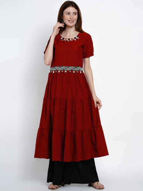 Women Republic Women Maroon Anarkali