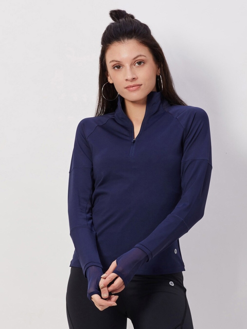 SEEQ Women Navy Blue Training or Gym Mandarin Collar Moisture Wicking Training or Gym T-shirt
SEEQ Women Navy Blue Training or Gym Mandarin Collar Moisture Wicking Training or Gym T-shirt