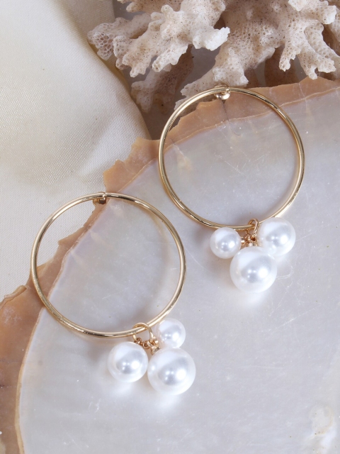 Ayesha Gold-Toned Contemporary Hoop Earrings