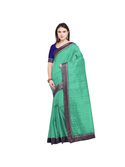 Florence Green & Blue Art Silk Saree