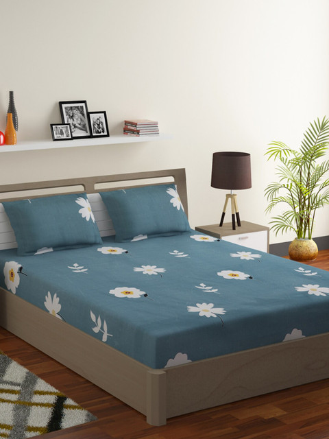 RUGSMITH Grey Floral 210 TC King Bedsheet with 2 Pillow Covers
RUGSMITH Grey Floral 210 TC King Bedsheet with 2 Pillow Covers