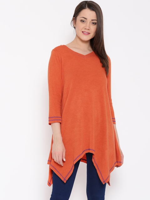 Global Desi Orange A-Line Tunic