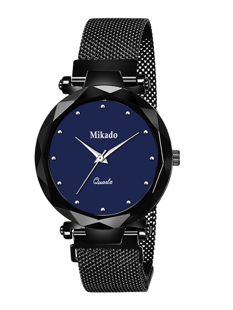 Mikado Women Blue Embellished Dial & Black Bracelet Style Straps Analogue Watch Blue Classy 6664
Mikado Women Blue Embellished Dial & Black Bracelet Style Straps Analogue Watch Blue Classy 6664