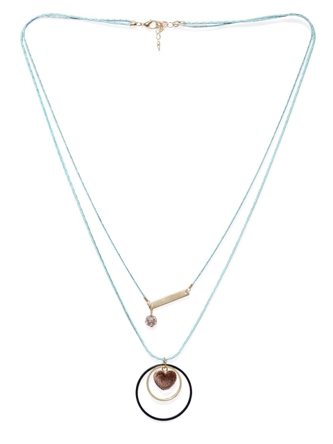 Blisscovered Women Blue & Gold-Toned Metal Chain