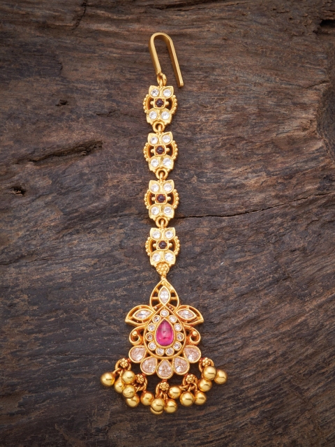 Kushal's Fashion Jewellery 92.5 Sterling Silver Gold-Plated Red & White Stone-Studded Maang Tikka
Kushal's Fashion Jewellery 92.5 Sterling Silver Gold-Plated Red & White Stone-Studded Maang Tikka