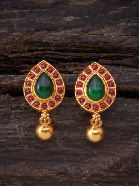 Kushal's Fashion Jewellery Gold-Toned & Green Teardrop Shaped 92.5 Silver Studs Earrings
Kushal's Fashion Jewellery Gold-Toned & Green Teardrop Shaped 92.5 Silver Studs Earrings