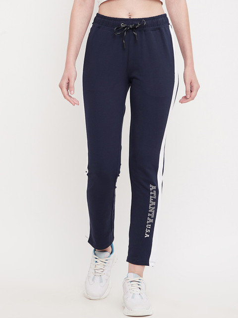 Octave Women Navy Blue Solid Slim-Fit Track Pants 95% Cotton 
Octave Women Navy Blue Solid Slim-Fit Track Pants 95% Cotton