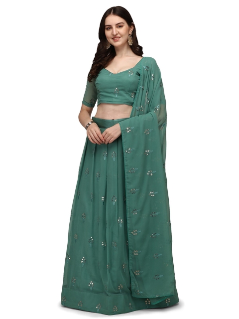 Pratham Blue Green Embroidered Sequinned Semi-Stitched Lehenga & Unstitched Blouse With Dupatta
Pratham Blue Green Embroidered Sequinned Semi-Stitched Lehenga & Unstitched Blouse With Dupatta