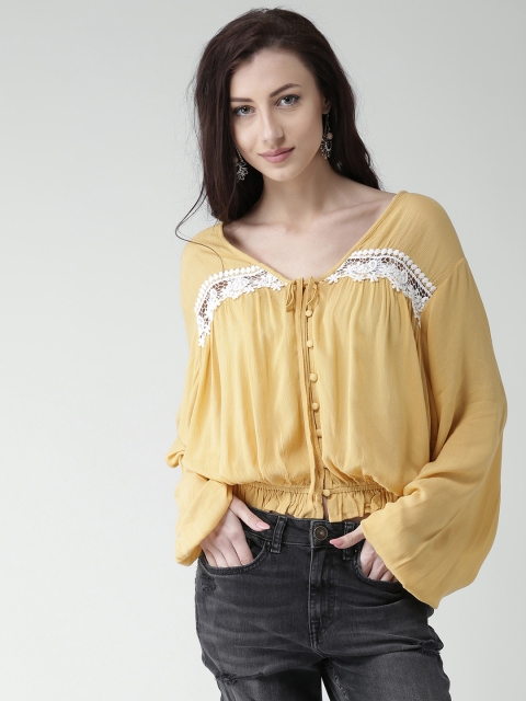 FOREVER 21 Women Yellow Top