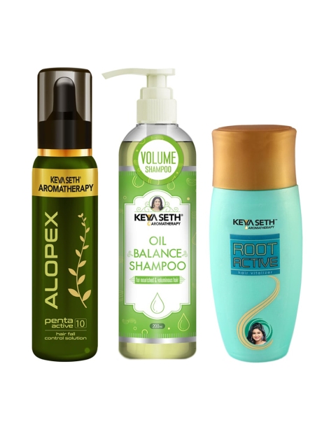 KEYA SETH Hair Care Kit - Alopex Penta Active10 + Oil Balance Shampoo + Hair Vitalizer, Green
KEYA SETH Hair Care Kit - Alopex Penta Active10 + Oil Balance Shampoo + Hair Vitalizer, Green