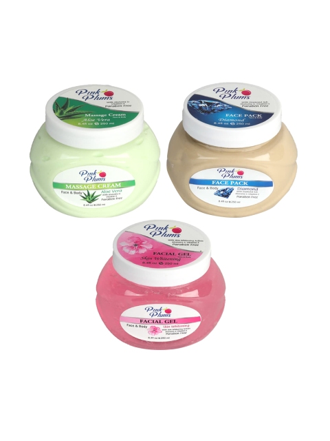 Pink Plums Aloe Vera Massage Cream - Diamond Face Pack - Skin Whitening Facial Gel, Green
Pink Plums Aloe Vera Massage Cream - Diamond Face Pack - Skin Whitening Facial Gel, Green