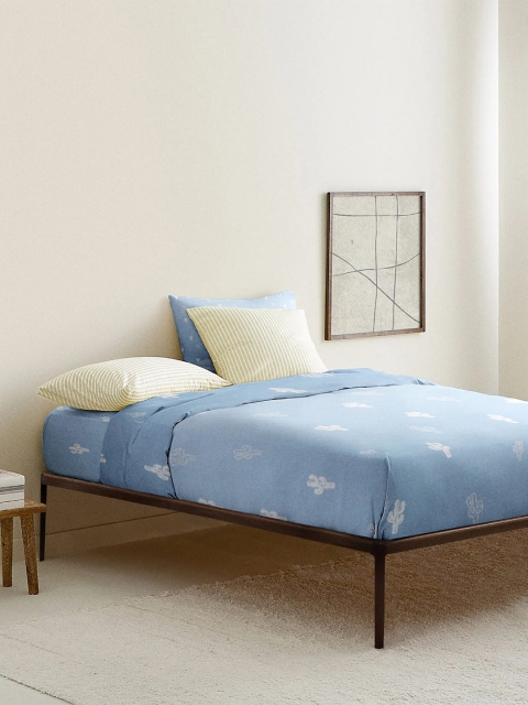 THE BABY ATELIER Kids Blue & White 300 TC Cotton Single Bedsheet with 1 Pillow Cover
THE BABY ATELIER Kids Blue & White 300 TC Cotton Single Bedsheet with 1 Pillow Cover