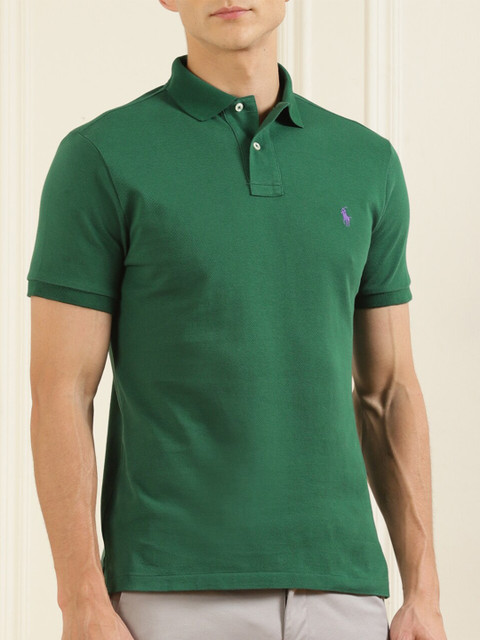 Polo Ralph Lauren Men Green Polo Collar Pure Cotton T-shirt
Polo Ralph Lauren Men Green Polo Collar Pure Cotton T-shirt